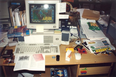The King of Grabs' desk back in 1993