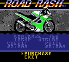 Road Rash Game Gear 87