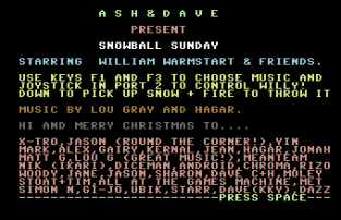 Snowball Sunday C64 01